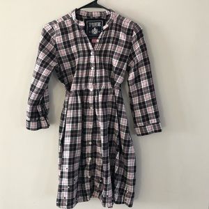 VS Pink Women’s Dress Shirt Plaid Pink &Black SP